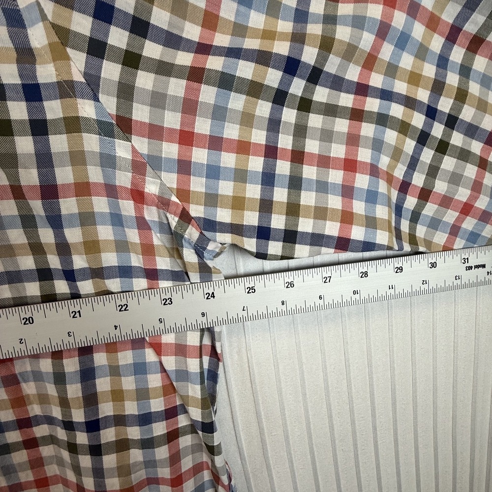 Peter‎ Millar Button Down Shirt Mens XL  Multi Gingham Check Lightweight Checked - Picture 6 of 9
